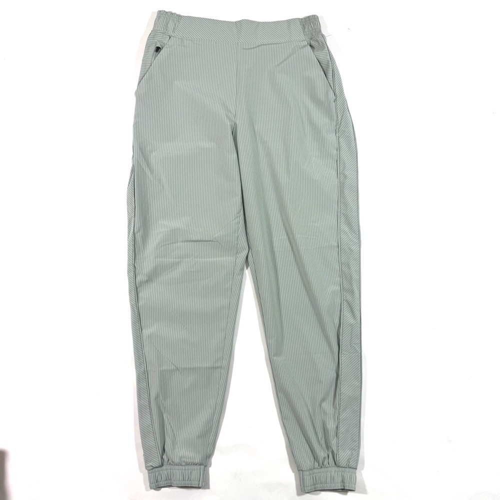 Athleta Brooklyn Jogger Pants City Stripe Coast Pale Sage Green